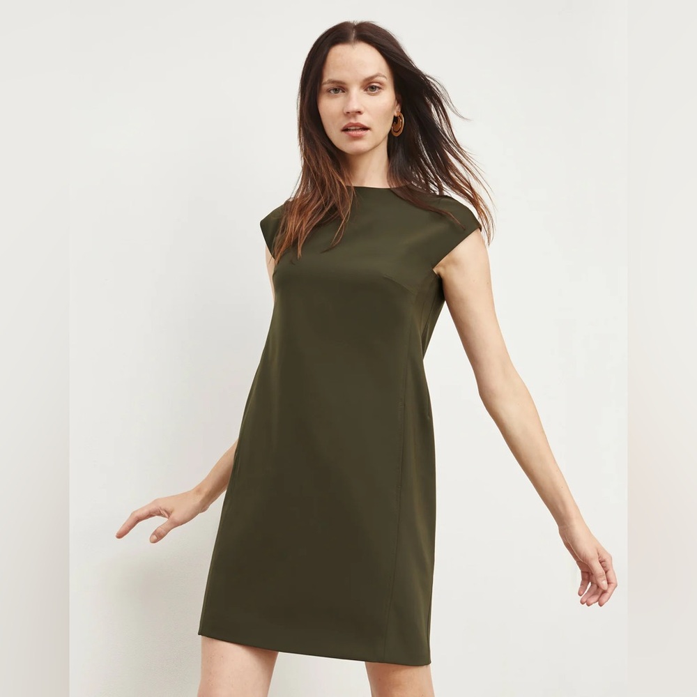 M.M. LAFLEUR Maaza Dress Origamitech (color: olive, size: 6)